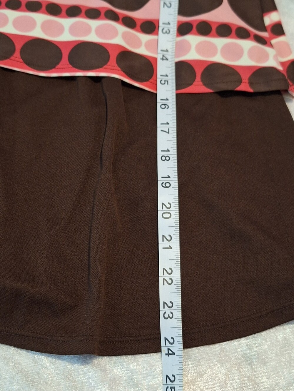Tankini Halter neck skirted Wmns Size 16 a.n.a. Pink Coral Brown White polka dot - Picture 5 of 9